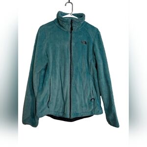 The North Face Blue Teddy Jacket Fleece High Collar